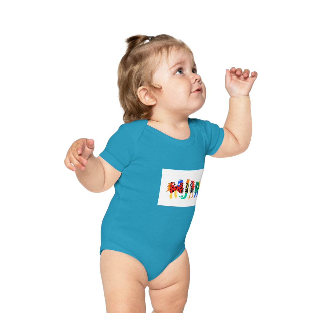 Colorful Zebra Print Baby Bodysuit - Fun & Cozy Infant Clothing