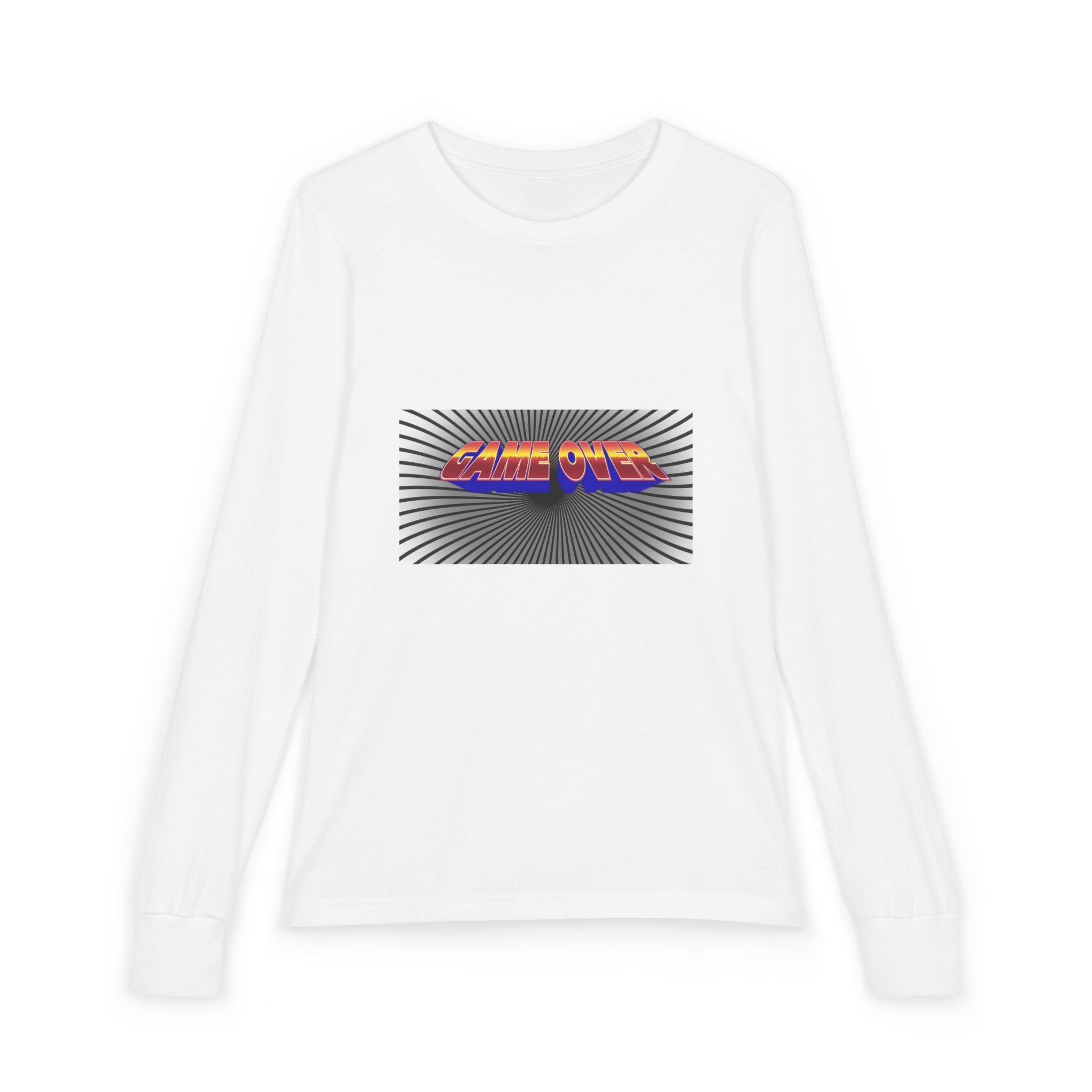 Youth Long Sleeve Tee — "Game Over" Retro Graphic