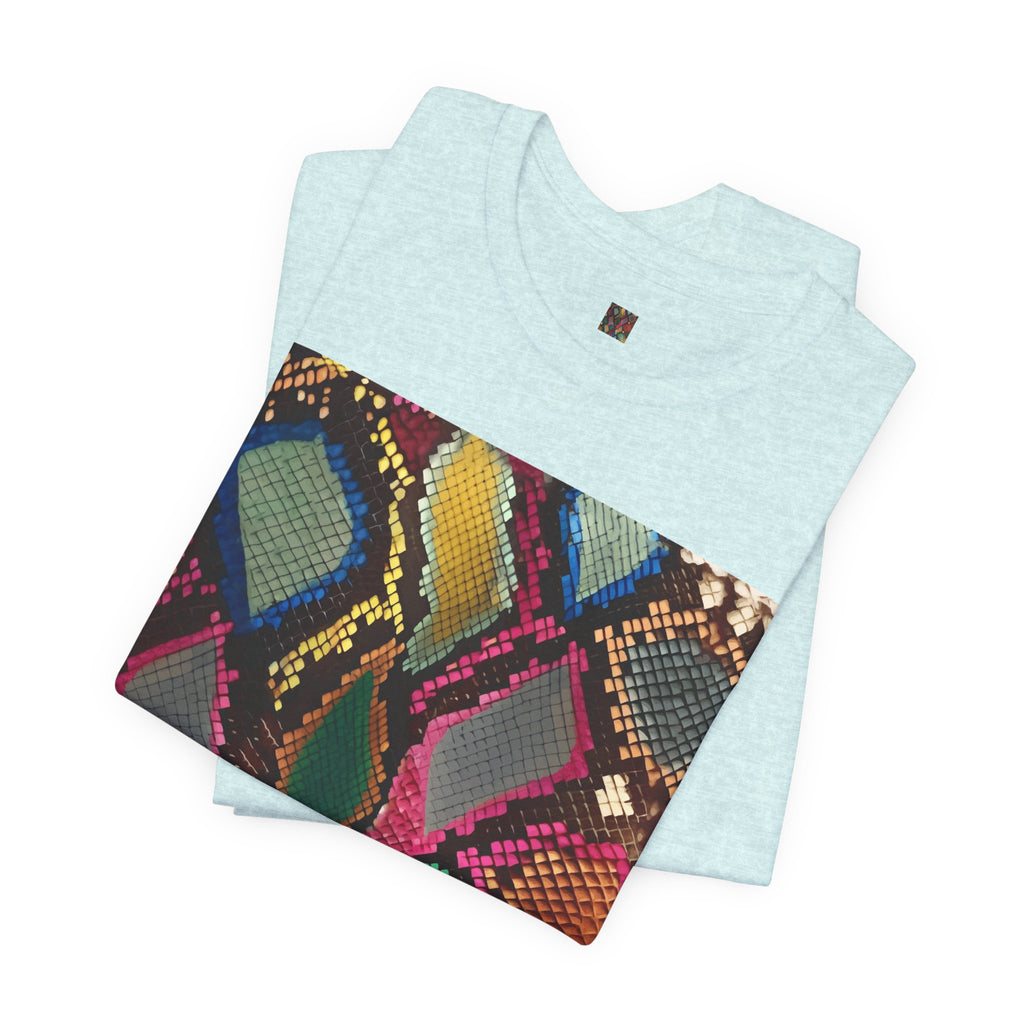 Colorful Snake Skin Print T-Shirt