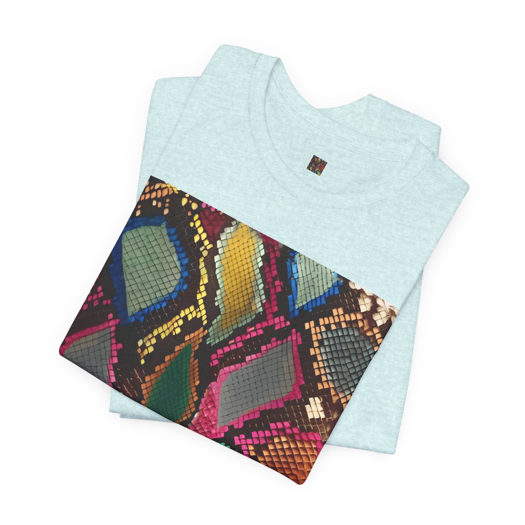 Colorful Snake Skin Print T-Shirt