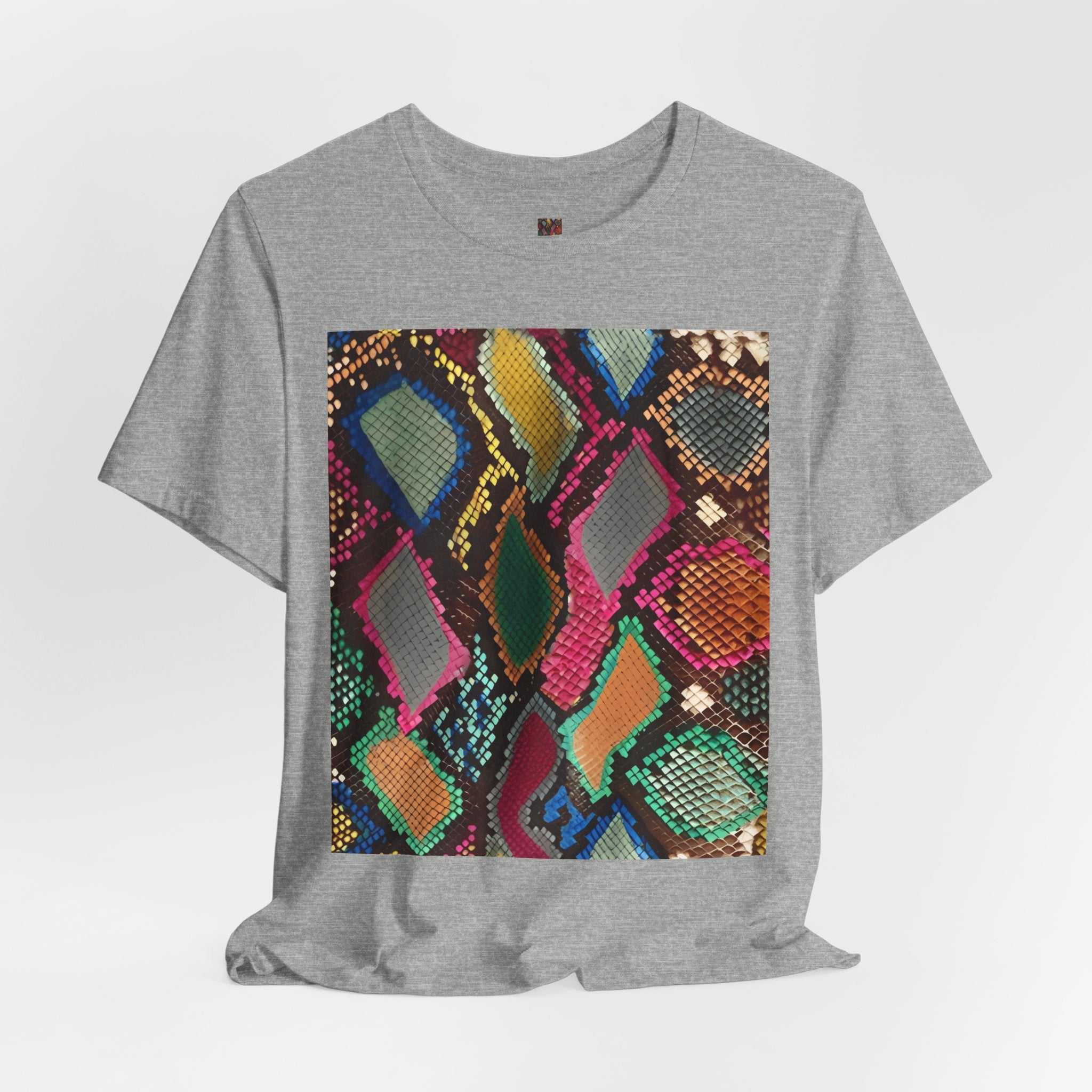 Colorful Snake Skin Print T-Shirt