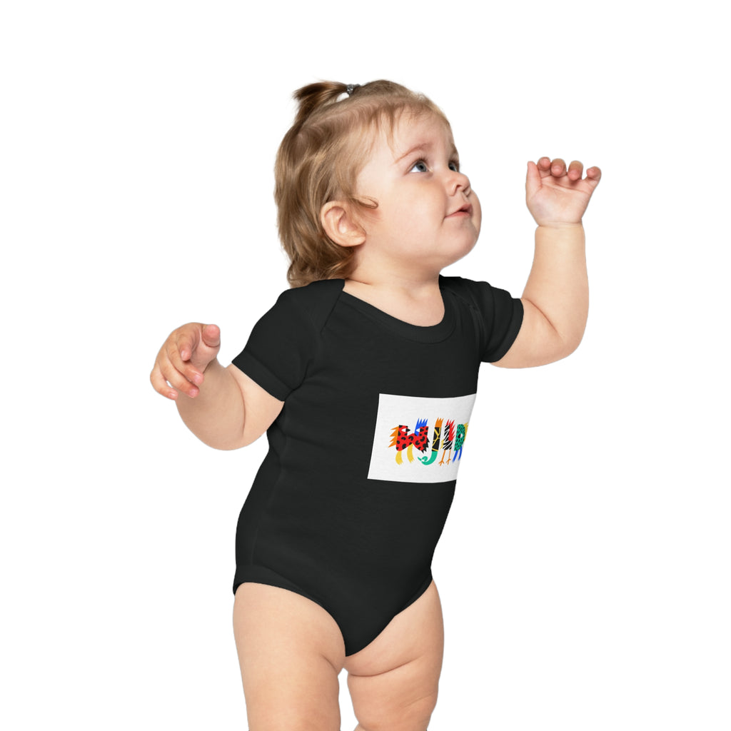 Colorful Zebra Print Baby Bodysuit - Fun & Cozy Infant Clothing