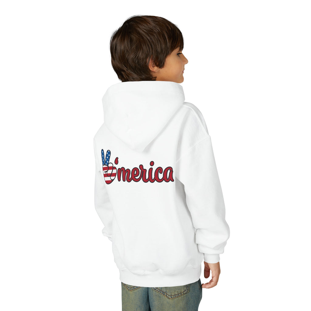 Youth Love & Peace Hoodie - Patriotic American Style