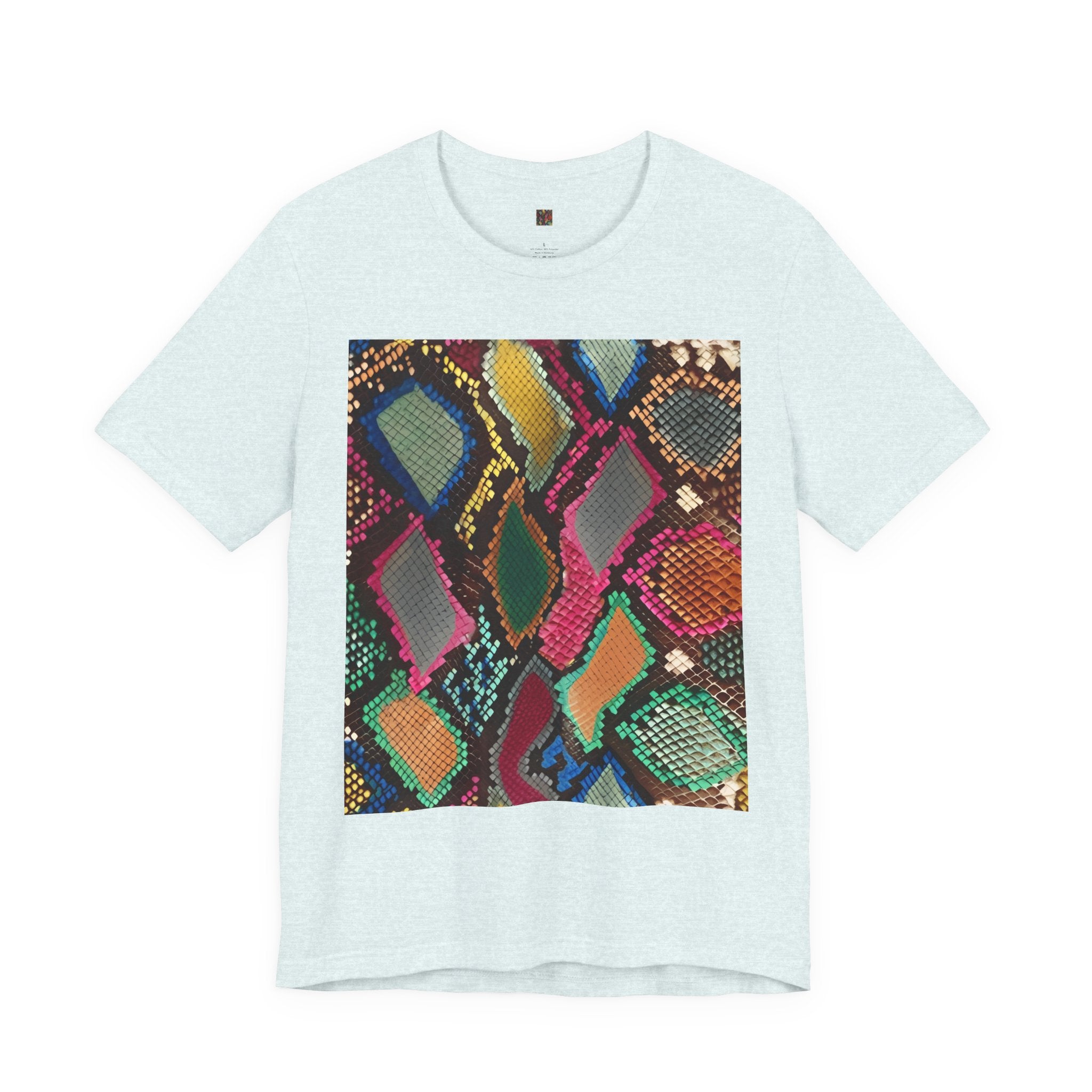 Colorful Snake Skin Print T-Shirt