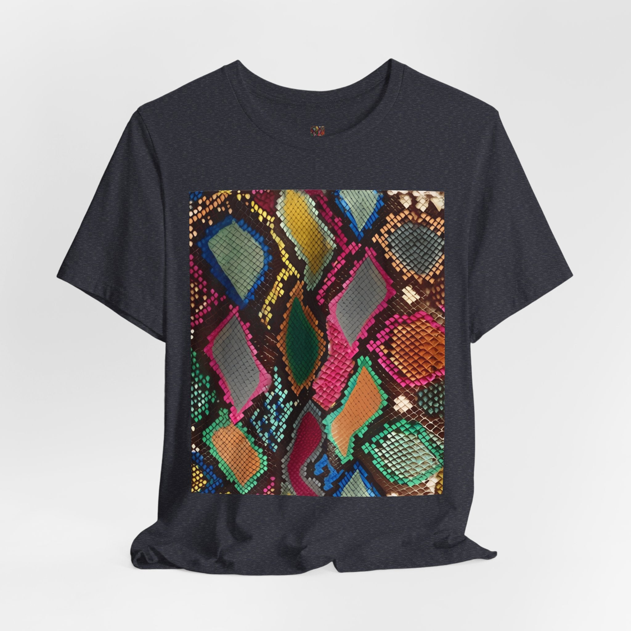 Colorful Snake Skin Print T-Shirt