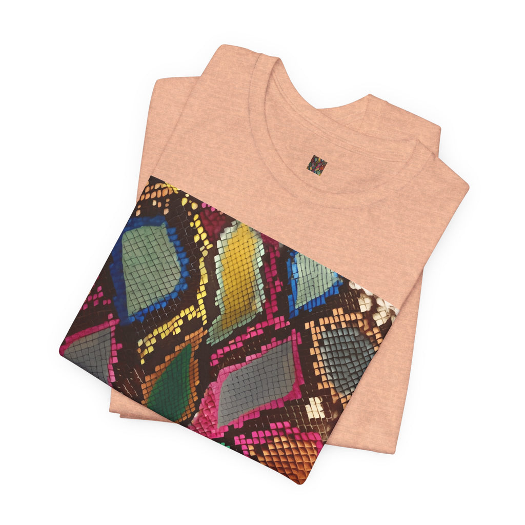 Colorful Snake Skin Print T-Shirt