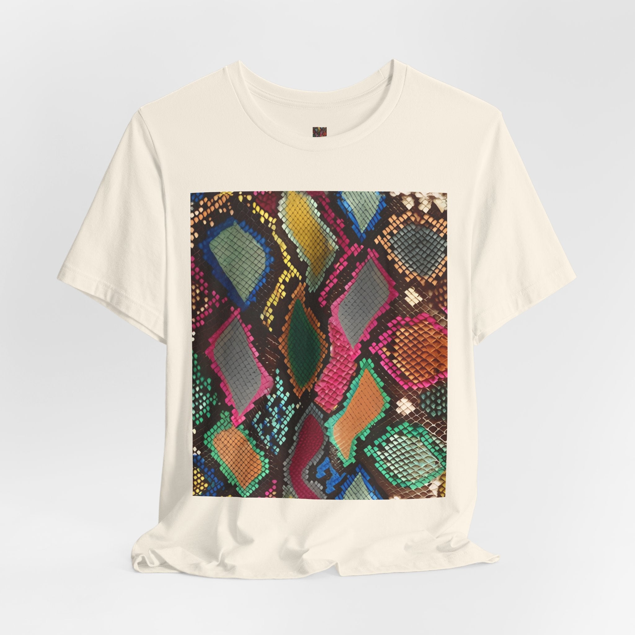 Colorful Snake Skin Print T-Shirt