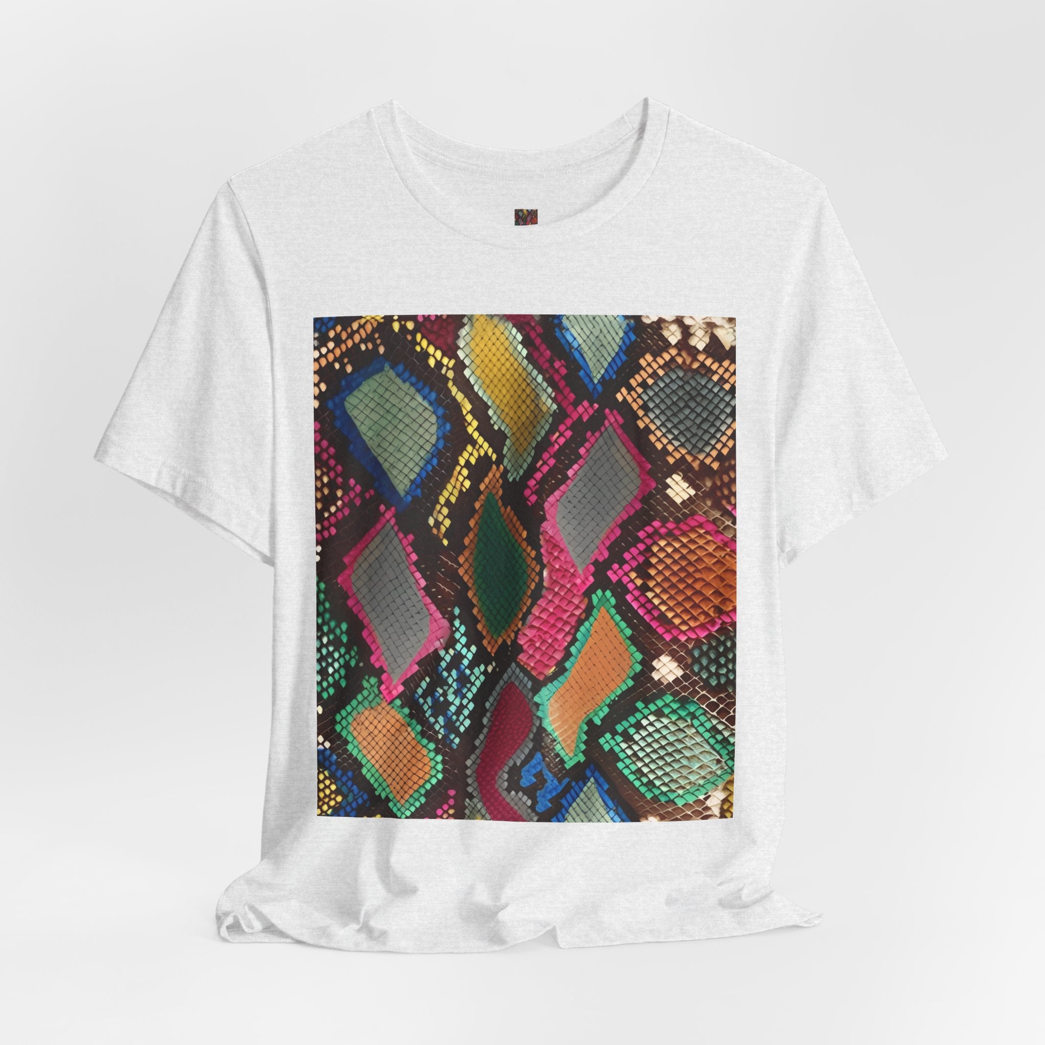Colorful Snake Skin Print T-Shirt