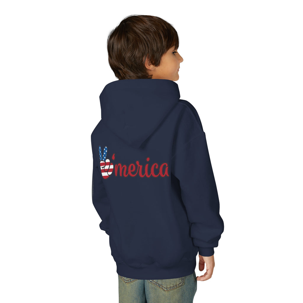 Youth Love & Peace Hoodie - Patriotic American Style