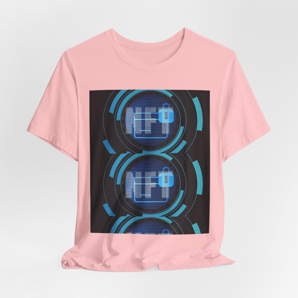Tech Circuit Tee — Futuristic Blue Digital Graphic T-Shirt