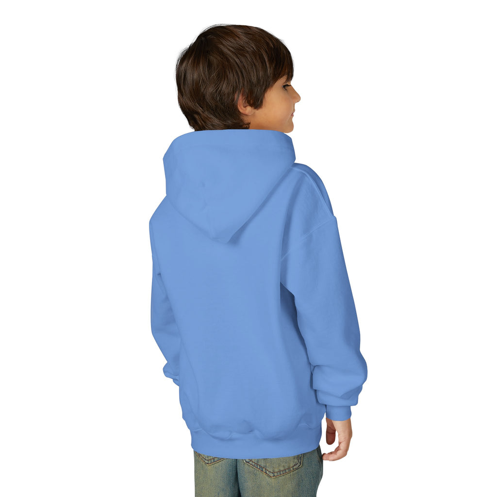 Dala Horse Youth Hoodie — Scandinavian Red Folk Art Kids Sweatshirt