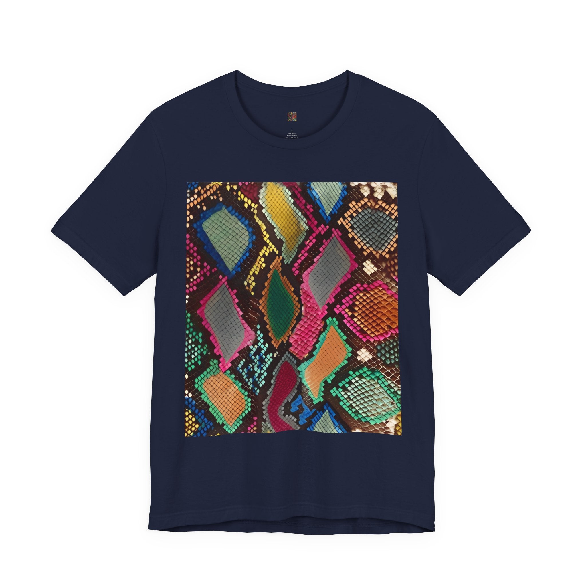 Colorful Snake Skin Print T-Shirt
