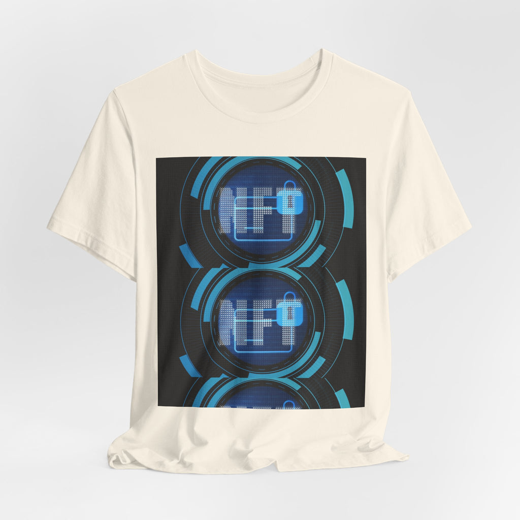 Tech Circuit Tee — Futuristic Blue Digital Graphic T-Shirt